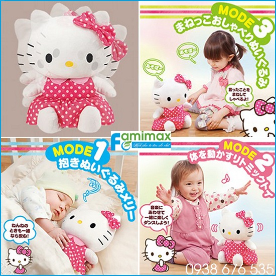 Thú nhồi bông Combi Friendly Hello Kitty nhập khẩu từ Nhật Bản