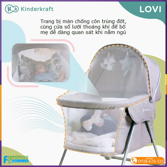 Nôi cho trẻ sơ sinh Kinderkraft Lovi