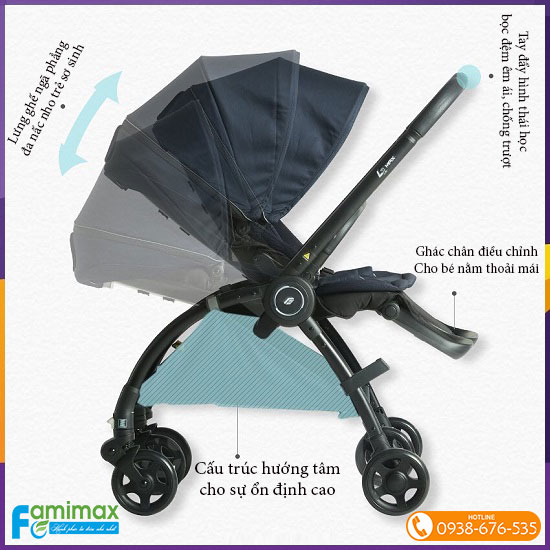 Xe đẩy 2 chiều gấp gọn Fedora L2 Max
