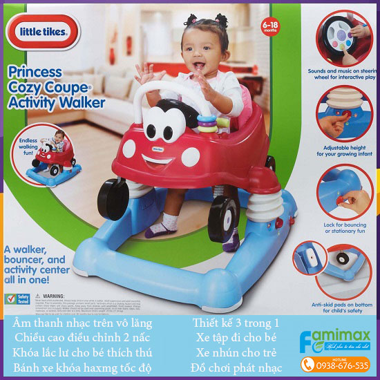 Xe tập đi Little Tikes Cozy Coupe 3 in 1
