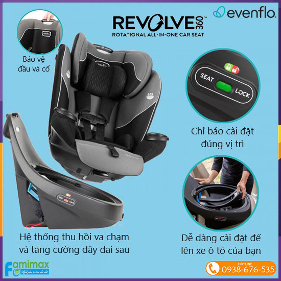 Ghế ngồi ô tô Evenflo Revolve360 Rotational