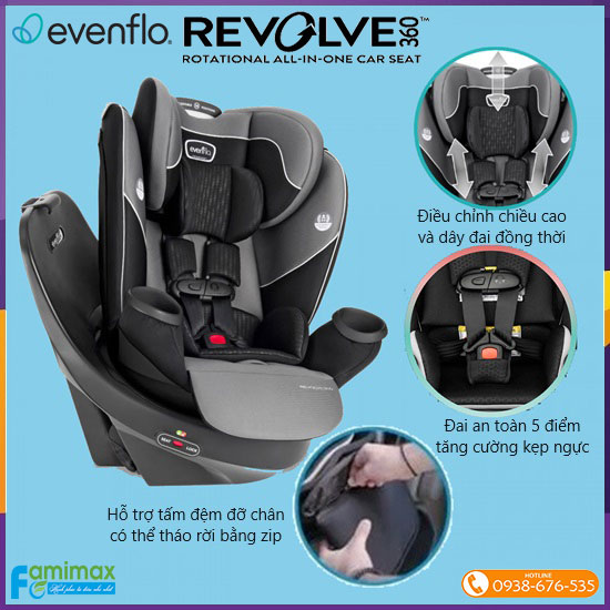 Ghế ngồi ô tô Evenflo Revolve360 Rotational