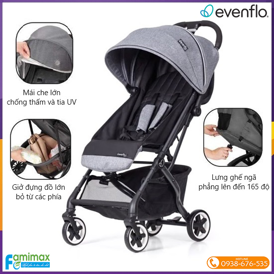 Xe đẩy gấp gọn Evenflo Pilot LX