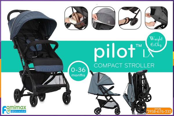 Xe đẩy gấp gọn Evenflo Pilot LX