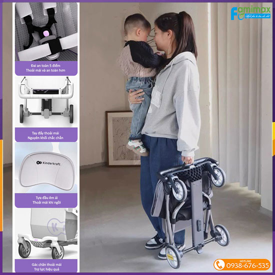 Xe đẩy gấp gọn Kinderkraft KP2