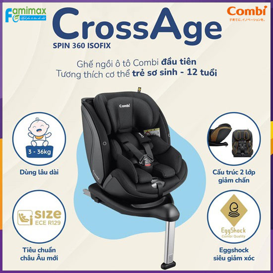 Ghế ngồi ô tô Combi CrossAge 360 I-Size