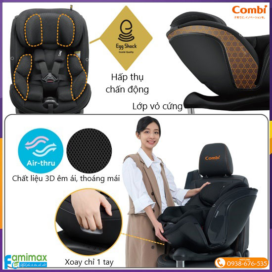 Ghế ngồi ô tô Combi CrossAge 360 I-Size