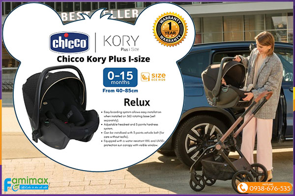 Ghế ngồi ô tô kiêm nôi xách tay Chicco Kory