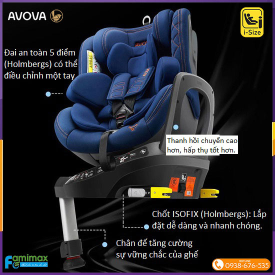 Ghế ngồi ô tô Avova Sperber-Fix i-Size
