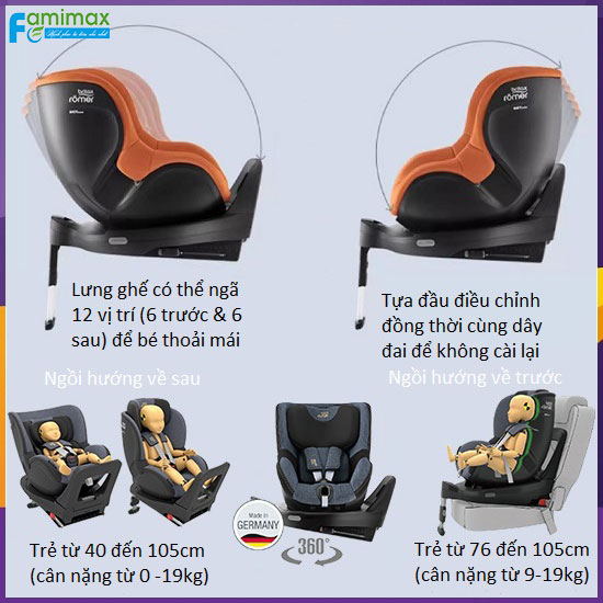 Ghế ngồi ô tô Britax Dualfix Pro 360 I-Size