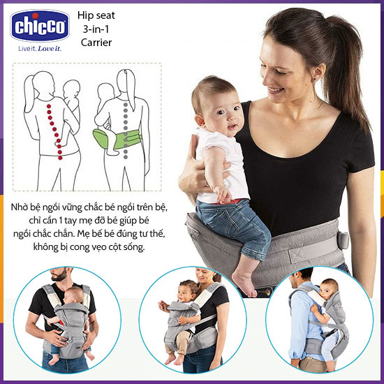 Địu có bệ ngồi cho bé Chicco HipSeat
