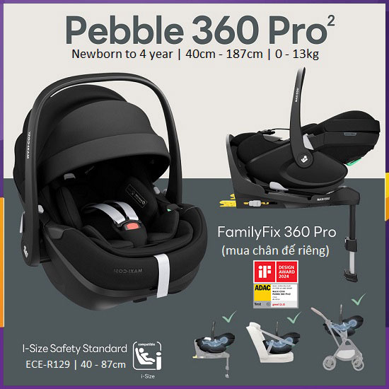 Ghế ngồi ô tô Maxi-Cosi Pebble 360 Pro²
