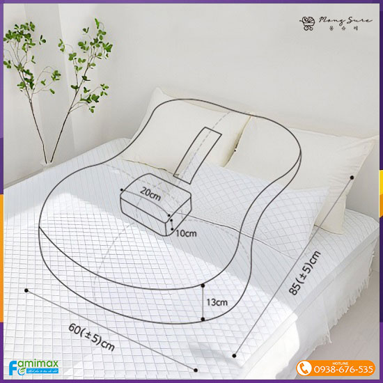Đệm chống trào ngược cho trẻ sơ sinh Mongsure