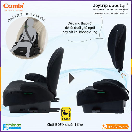 Ghế ngồi ô tô Combi Joytrip Booster Plus