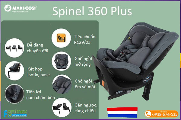 Ghế ngồi ô tô Maxi-Cosi Spinel 360 Plus