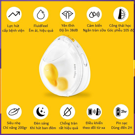 Máy hút sữa không dây Medela Magic Inbra