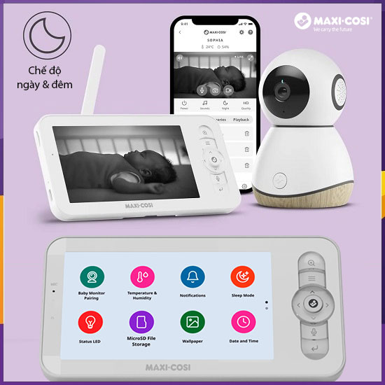 Máy báo khóc kết nối điện thoại Maxi-Cosi See Pro