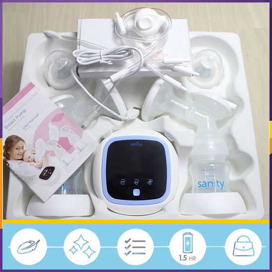 Máy hút sữa Sanity đôi AP-5316 nhập từ Đức