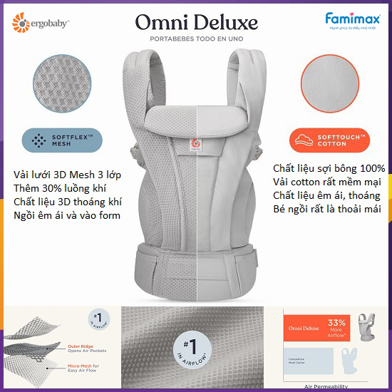 Địu Ergobaby Omni Deluxe Mesh