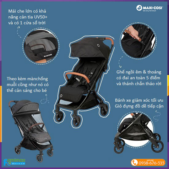 Xe đẩy gấp gọn Maxi-Cosi Eva³