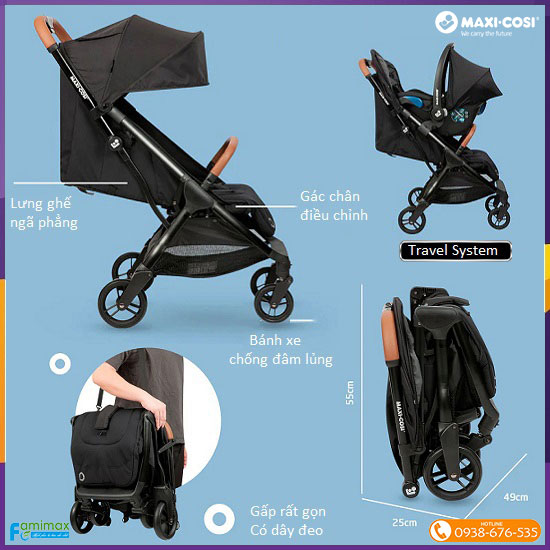 Xe đẩy gấp gọn Maxi-Cosi Eva³