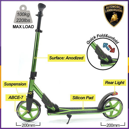 Xe trượt scooter gấp gọn Lamborghini L2-200