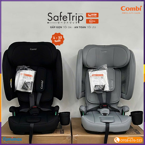 Ghế ngồi ô tô gấp gọn Combi SafeTrip I-Size
