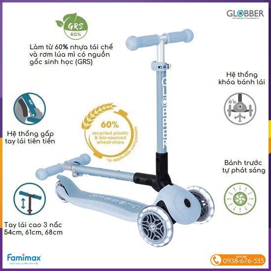 Xe scooter 3 bánh Globber Junior Eco