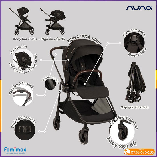 Xe đẩy Nuna IXXA™ Swiv