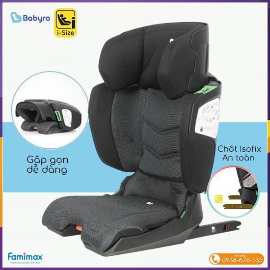 Ghế ngồi ô tô gấp gọn Babyro i-Trek i-Size