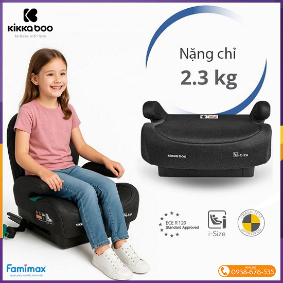 Ghế ngồi ô tô Kikkaboo i-Boost i-Size