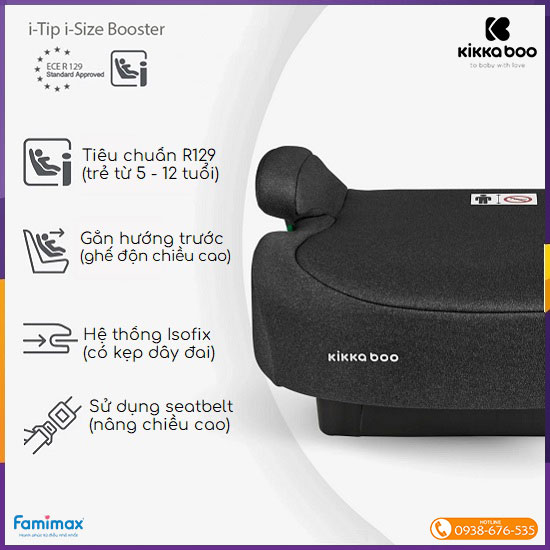 Ghế ngồi ô tô Kikkaboo i-Tip Booster