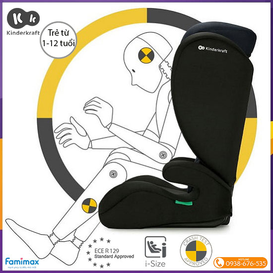 Ghế ngồi ô tô gấp gọn Kinderkraft Fix2Go