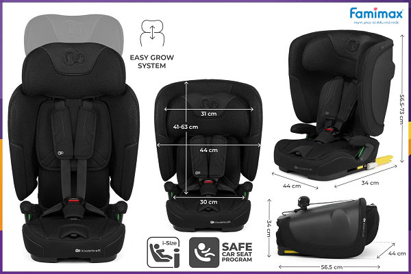 Ghế ngồi ô tô gấp gọn Kinderkraft Fix2Go