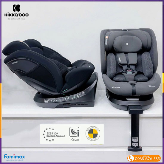 Ghế ngồi ô tô xoay 360 KikkaBoo i-Orbit i-Size