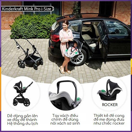 Ghế ngồi ô tô sơ sinh Kinderkraft Mink Pro