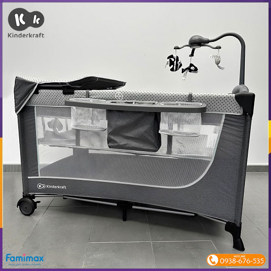 Nôi cũi gấp gọn Kinderkraft Leody