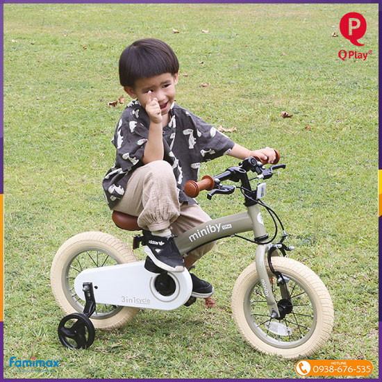 Xe đạp trẻ em 2-3 tuổi Qplay Miniby 3-in-1