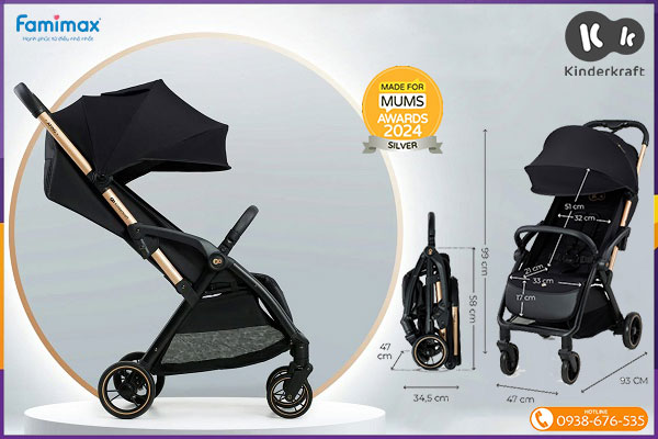 Xe đẩy gấp gọn KinderKraft Apino