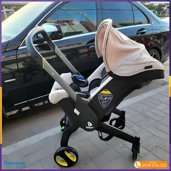 Ghế ngồi ô tô kiêm xe đẩy Babyro