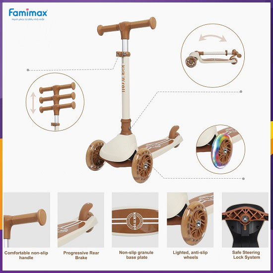 Xe scooter 3 bánh phát sáng Kick'n'roll K4
