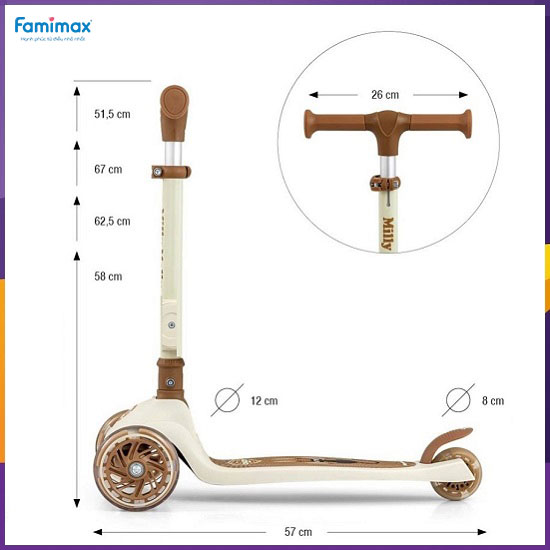 Xe scooter 3 bánh phát sáng Kick'n'roll K4