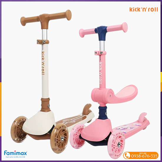 Xe scooter 3 bánh phát sáng Kick'n'roll K4