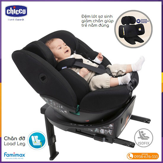 Ghế ngồi ô tô xoay 360 Chicco Everone
