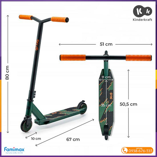 Xe scooter 2 bánh Kinderkraft Solis