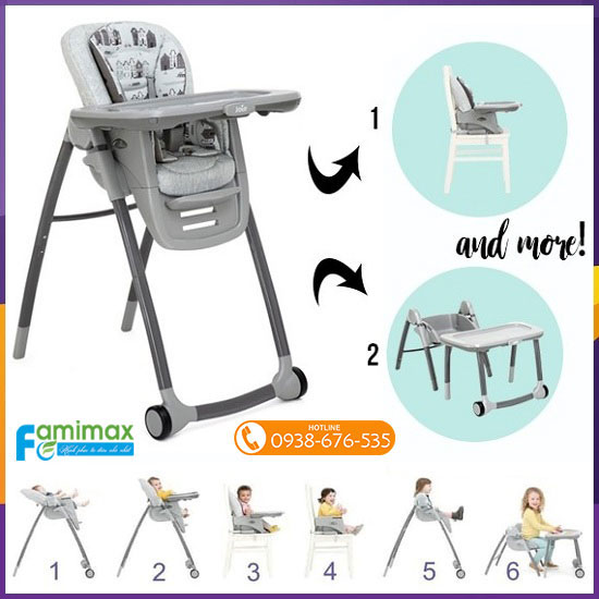 Ghế ăn dặm Joie 6 in 1 Multiply