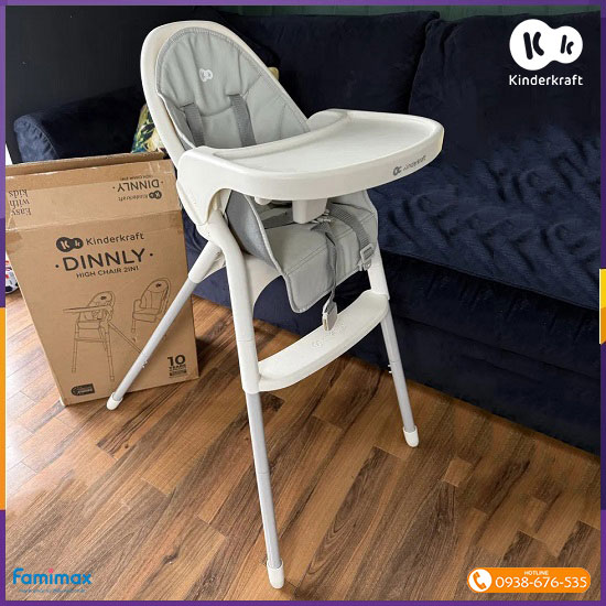 Ghế ăn dặm 2in1 Kinderkraft Dinnly