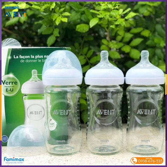 Bình sữa thủy tinh Avent mô phỏng tự nhiên
