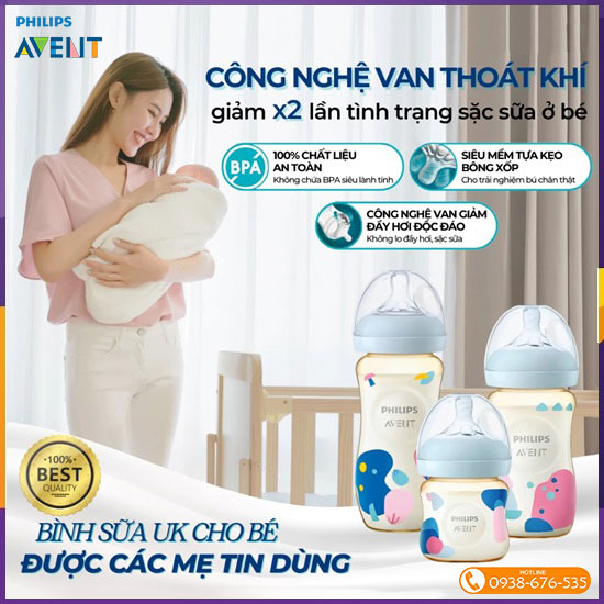 Bộ 2 bình sữa Philips Avent Natural PPSU