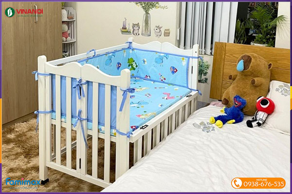 Nôi gỗ cho bé ngủ cạnh giường VINANOI